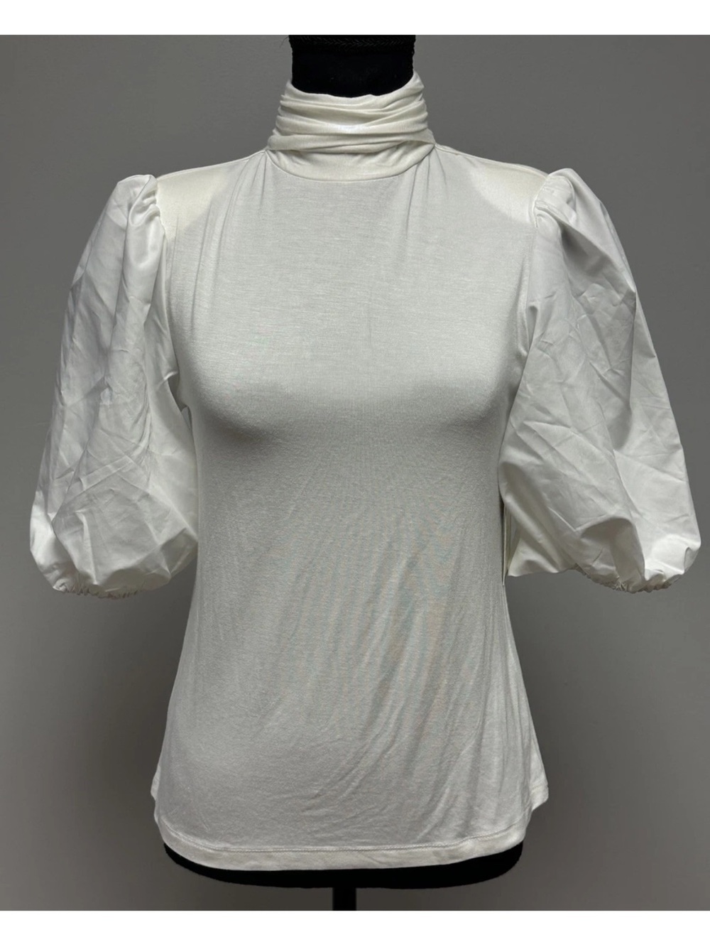 NWT Calligraphie Shirt Womens White Cream 3/4 Quarter Sleeve Size XS